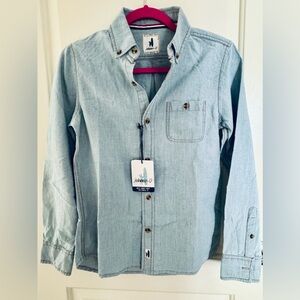 Boys Johnnie O West Coast Prep Denim Button Down